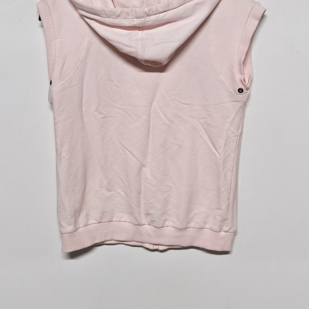 Lacoste Sport Hooded Fleece Pink Vest 40/Med - Picture 5 of 6